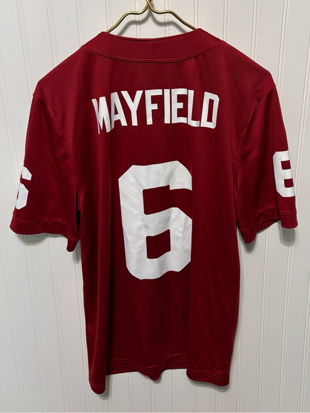 BAKER MAYFIELD #6 Red Oklahoma Sooners Football OU NIKE Jordan Jersey Size Small